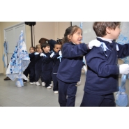 Festejos por el Día de la Bandera con los niños de Jardín
